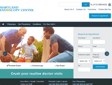 Tablet Screenshot of marylandendoscopycenter.com